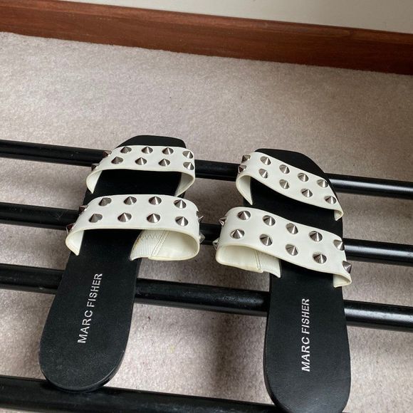 MARC FISHER Women Bolive Studded Slide Sandals - NEW NWOB - Picture 6 of 9